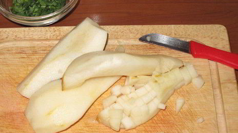 рис с креветками и грушей