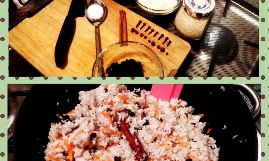 Рецепт риса с морковью и кокосовым орехом