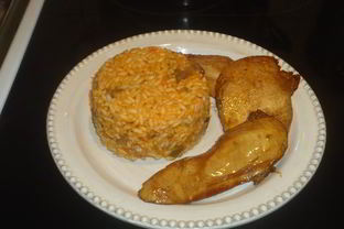 Рис с овощами и куриной грудкой