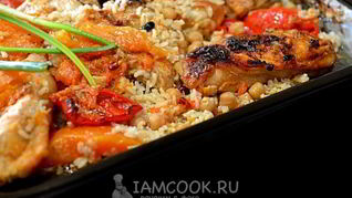 Рис с овощами и курицей
