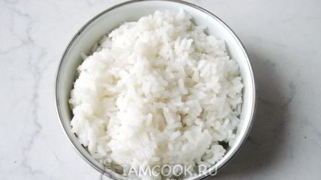 рис с шампиньонами и рубленой курицей