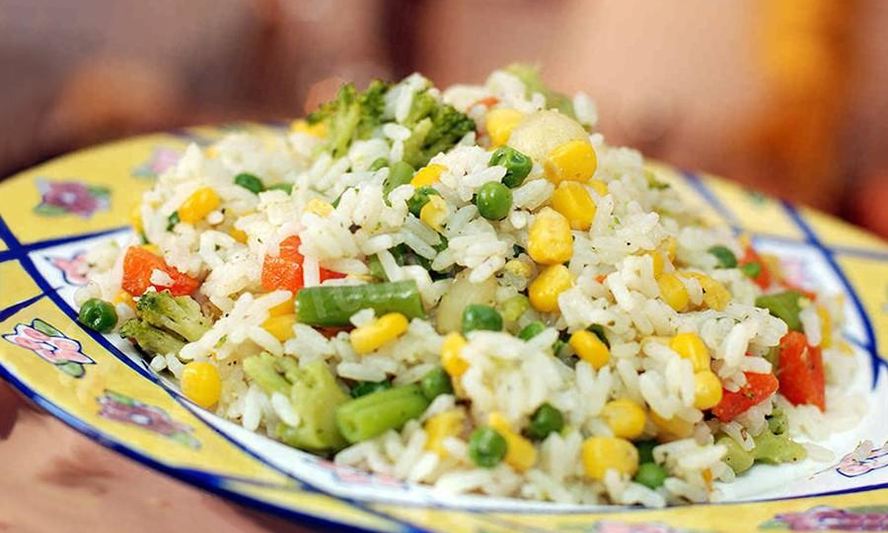 Рецепт риса с замороженными овощами