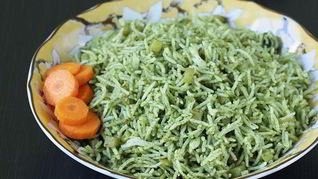 Рис со шпинатом