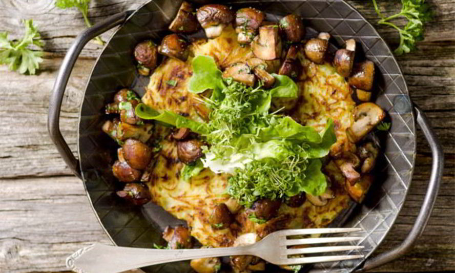 Рецепт жареной картошки с белыми грибами