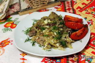 Жареный картофель с мясом и яйцом