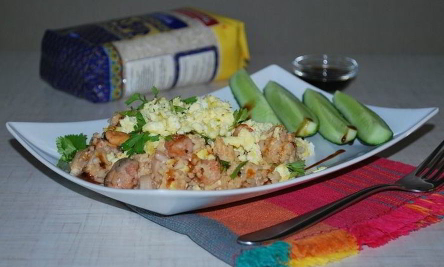 Рецепт жареного риса с морепродуктами