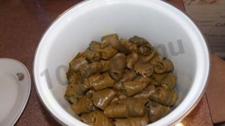 долма с мятой и круглым рисом