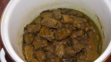 долма с мятой и круглым рисом