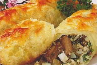 Домашние голубцы с яйцом и грибами