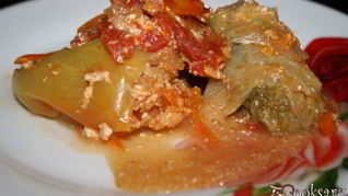 Голубцы и перцы со свининой без риса