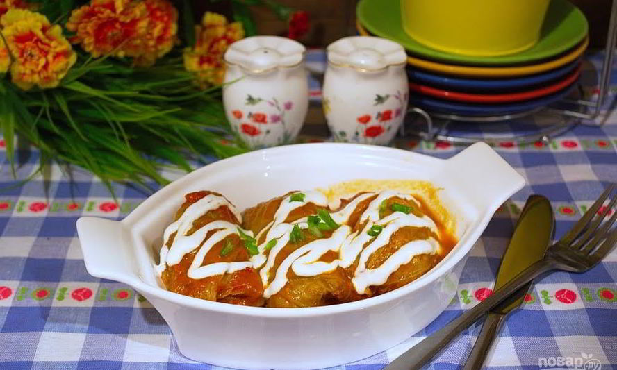 Рецепт голубцов с фаршем и рисом