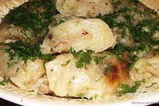 Голубцы с картофелем и грибами