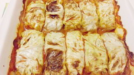 голубцы с консервированной фасолью и грибами