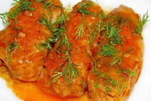 Голубцы с куриным фаршем