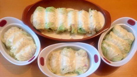 голубцы с кускусом и семгой