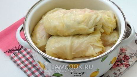 голубцы с сосисками и сыром