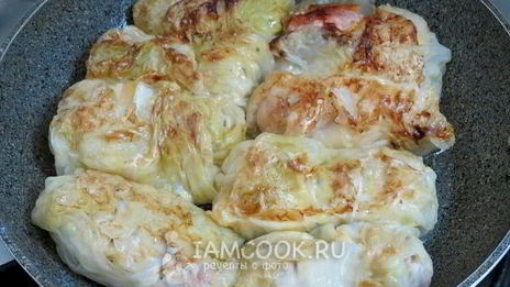 голубцы с сосисками и сыром