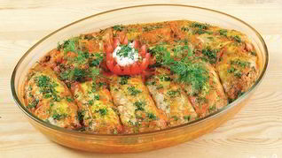 Постные голубцы с грибами