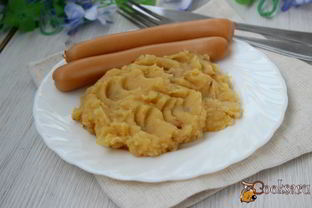 Горохово-картофельное пюре с жареным луком