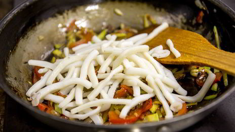 гречневая лапша с кальмарами