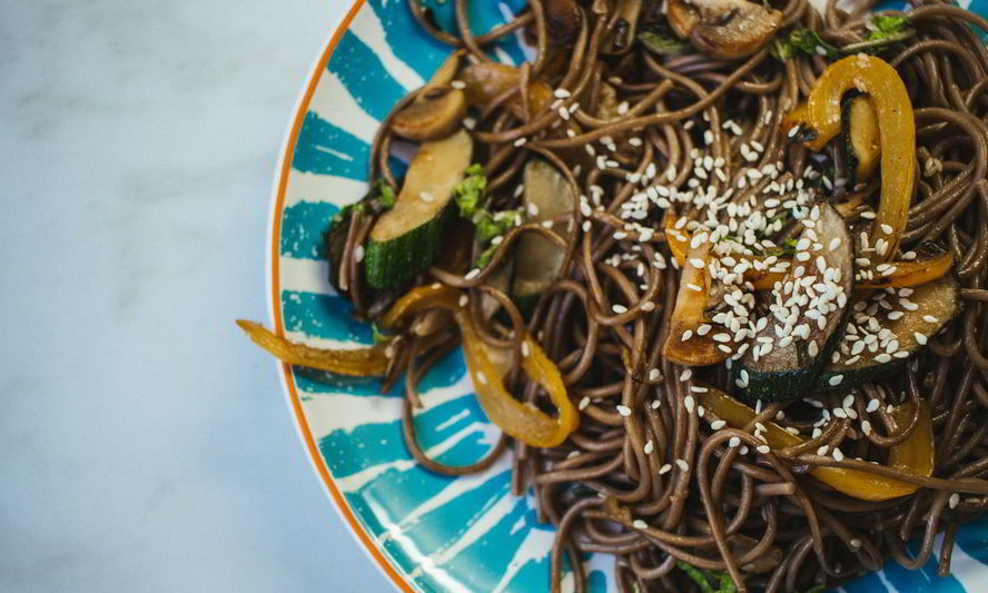 Рецепт гречневой лапши с овощами