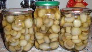 Домашние консервированные шампиньоны