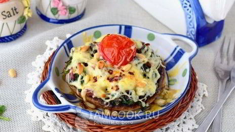 фаршированные грибы с сыром в духовке