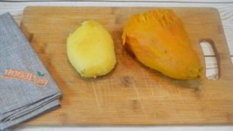 картофельное пюре из батата с зеленью