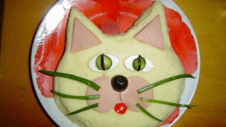 картофельное пюре кот