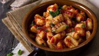 Картофельные клецки с луком-шалот