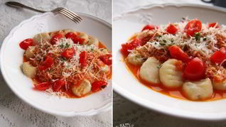 Картофельные ньокки с острым томатным соусом