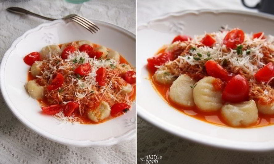 Рецепт картофельных ньокков с острым томатным соусом