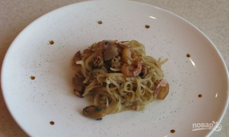 Рецепт китайской лапши с морепродуктами