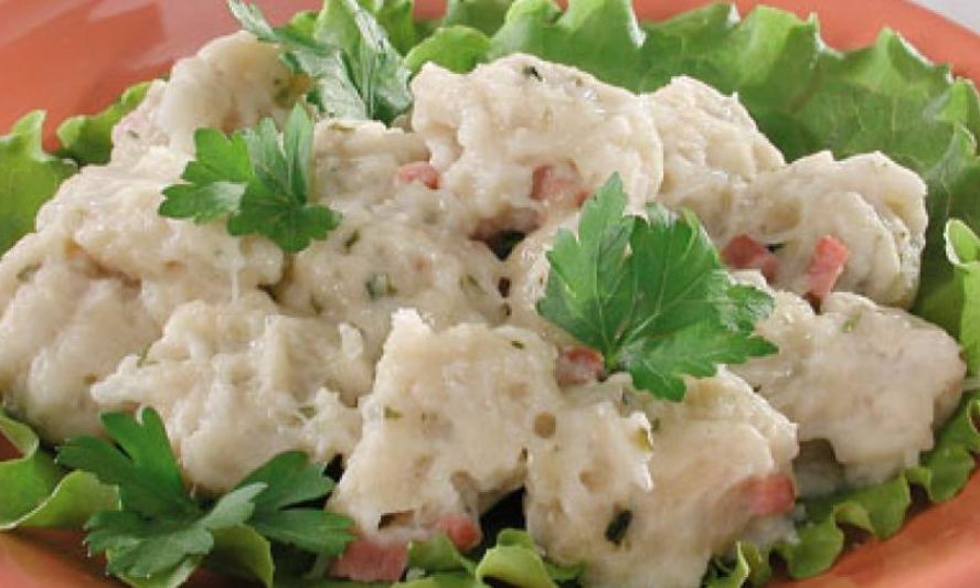 Рецепт клецек со шпиком