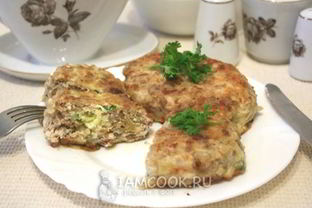Гречаники из куриного фарша с начинкой