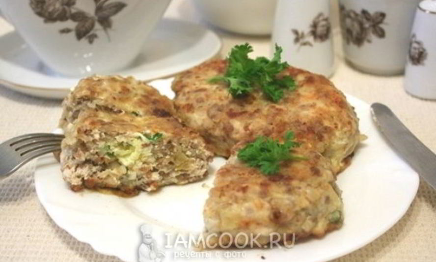 Рецепт гречаников из куриного фарша с начинкой