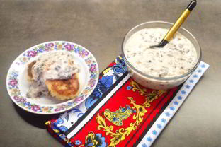 Картофельные котлеты с грибной подливой