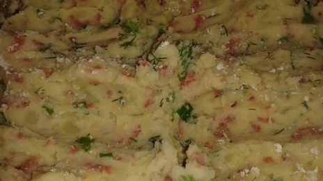 картофельные котлеты с колбасным фаршем