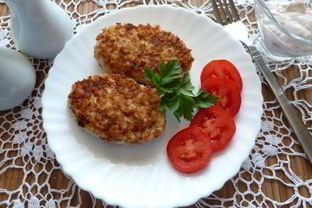 Котлетки из кальмара и риса