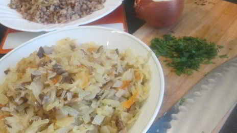 котлеты из гречи с капустой и грибами
