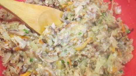 котлеты из гречи с капустой и грибами