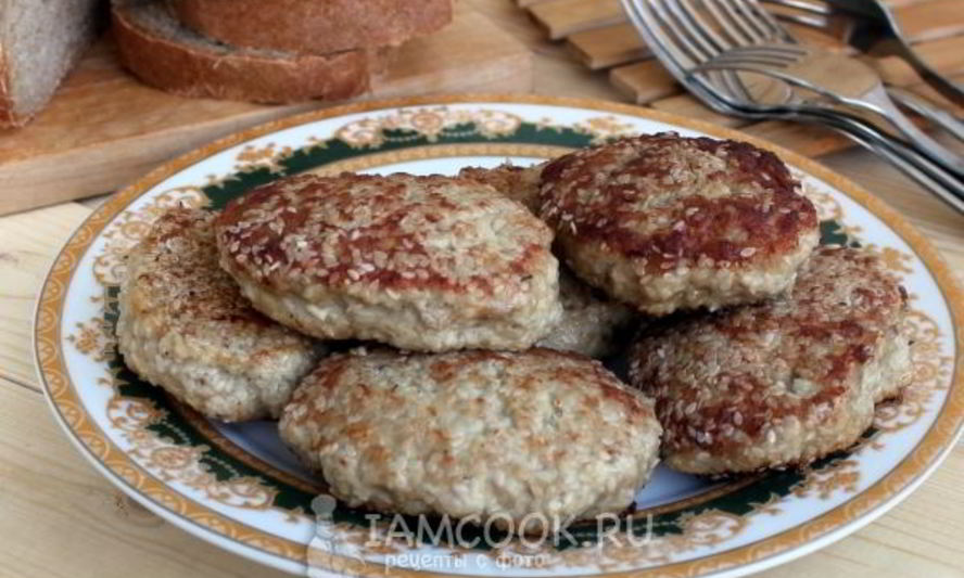 Рецепт котлет из индейки в кунжуте