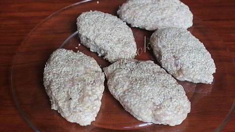 котлеты из индейки в кунжуте