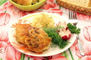 Куриные котлеты с сыром и зеленью