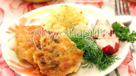 куриные котлеты с сыром и зеленью