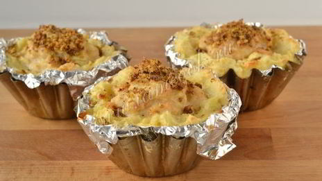 куриные котлеты в картофельных корзиночках