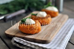 Морковные котлеты с манкой