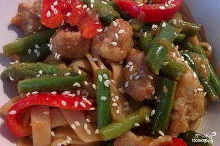 Лапша по-корейски со свининой