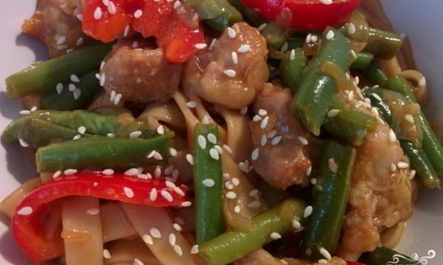 Рецепт лапши по-корейски со свининой