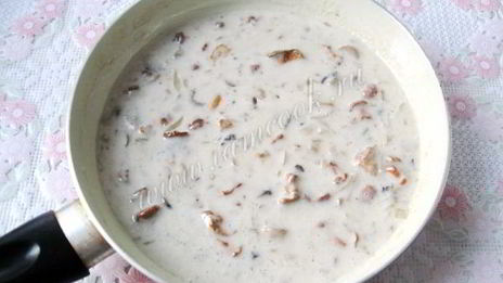 лапша с грибами в сливочном соусе